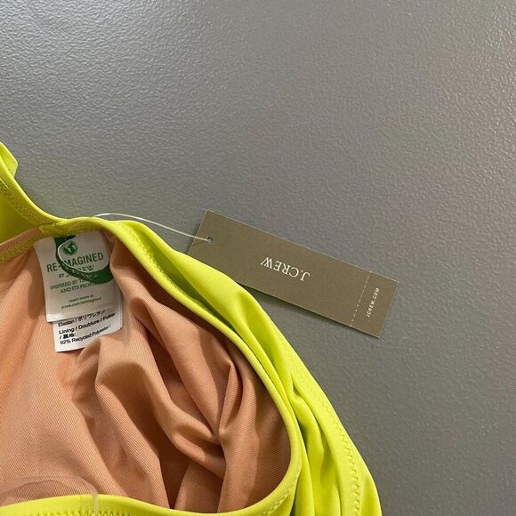 J. Crew Swimsuit Sz 22 One Piece Ruched One Shoulder Lemon Sorbet Yellow BC108 - Picture 8 of 10